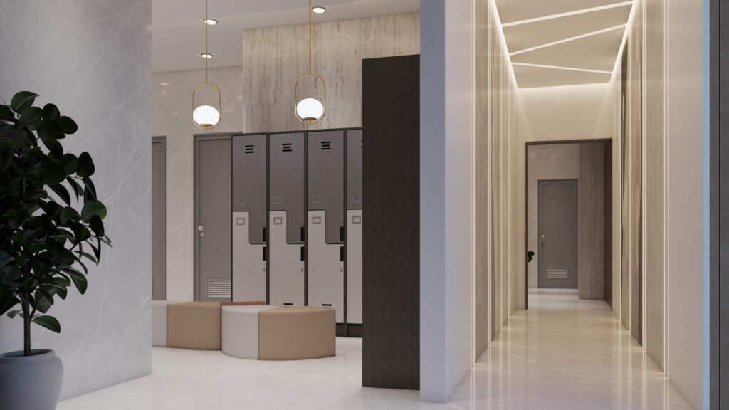 Gym Locker room Interior design