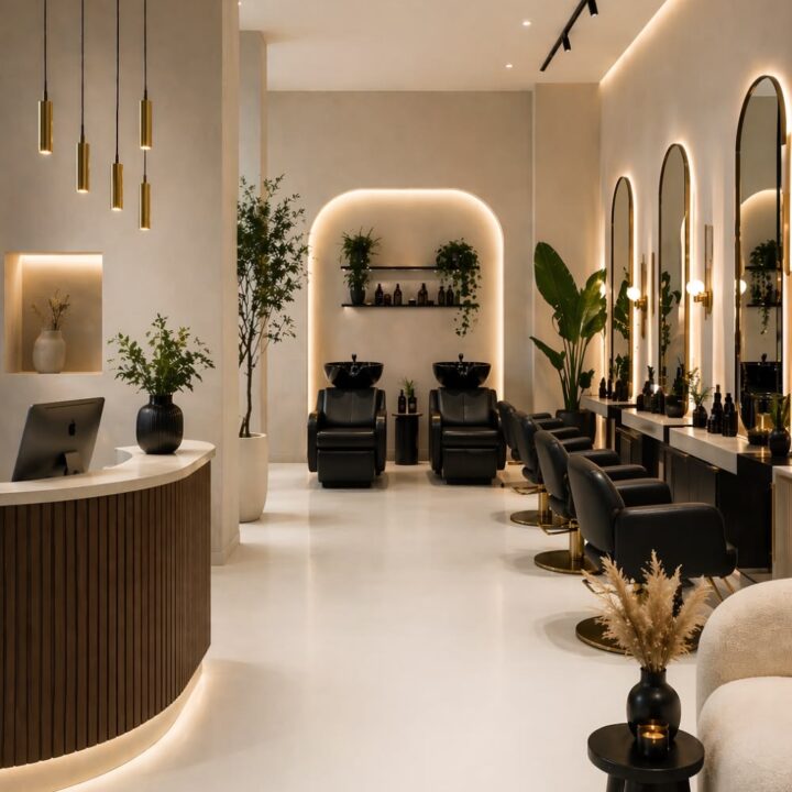Best Salon Interior Design in Indore, best hair salon, beauty parlour Interior Design in Indore