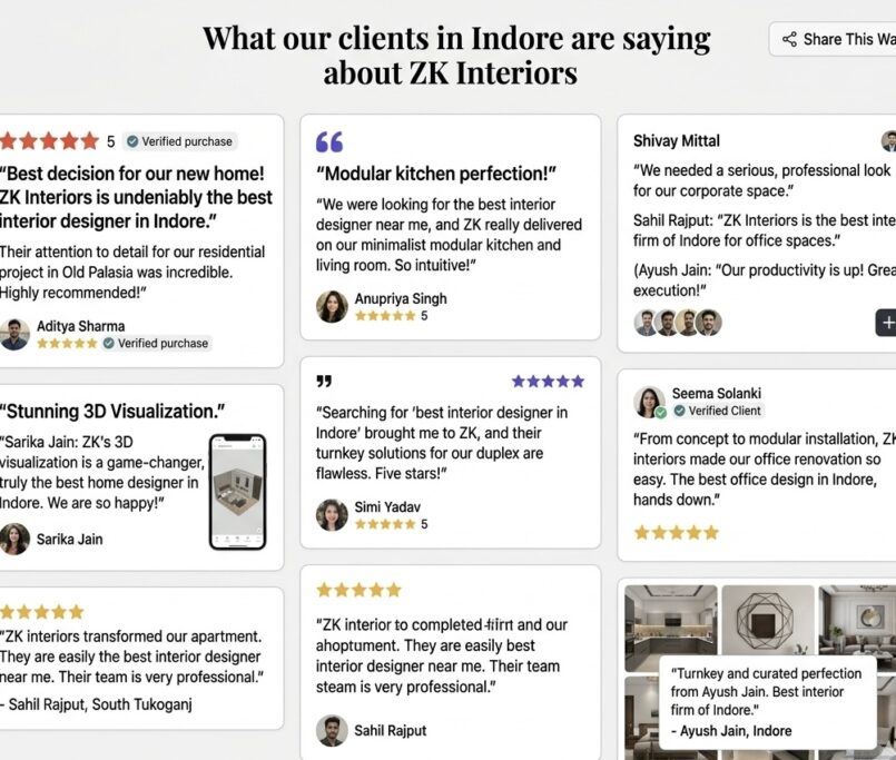 Why People love us as the best interior designer in indore