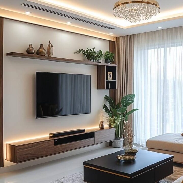 Living room TV unit Design Indore