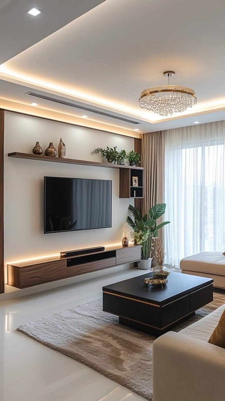 Living room TV unit Design Indore