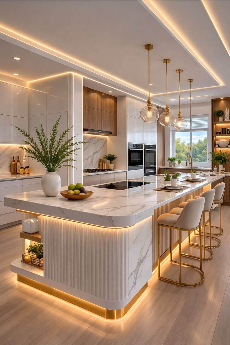 Best Kitchen island Interior design for a modern aesthetic home/house