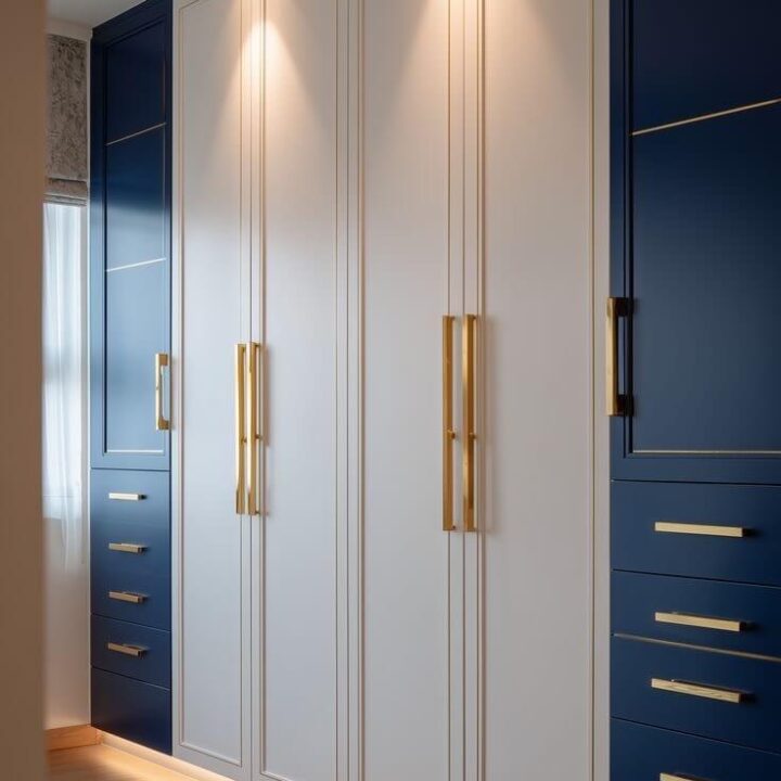 Contemporary 6-Door Wardrobe Design with Matte Finish