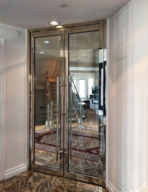 Modern Steel Frame Door Design with Glass for Commercial Space