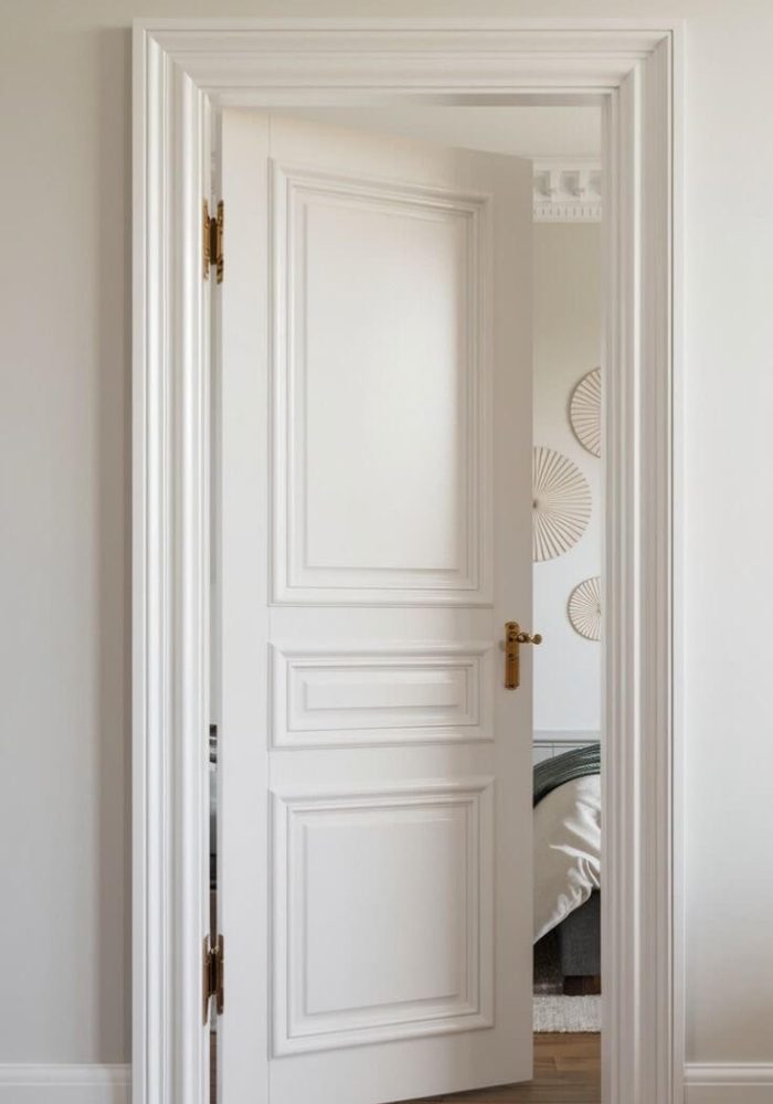 Bedroom Door Design Single Swing with Matte Finish