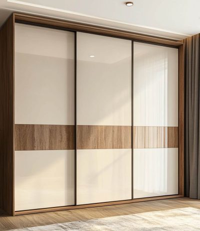 3-Door Modern Wardrobe Design with Sliding Doors