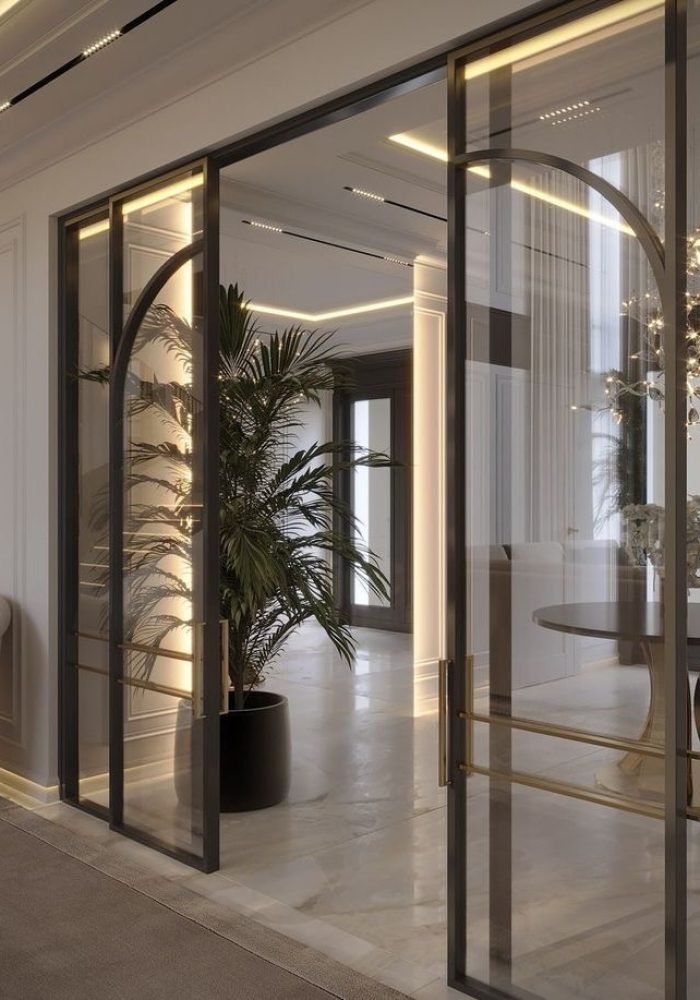 Glass Main Door Design for Corporate Office and Luxury Spaces